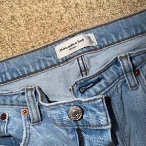 Abercrombie & Fitch Light Blue Mid-Rise Denim Jeans